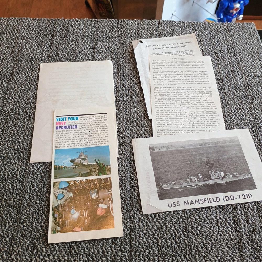 Vintage US Navy Coast Guard Canadian Navy Ship Pamphlets Postcards Ephemera Lot - Picture 8 of 8